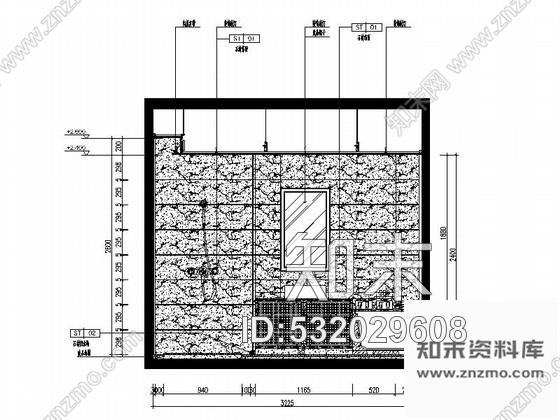 施工图40㎡标准客房大床房室内装修图施工图下载【ID:532029608】