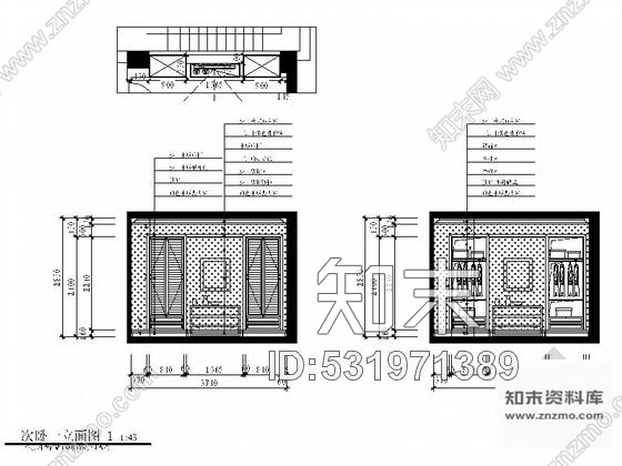 施工图浙江美式乡村风格两层别墅室内设计装修施工图含软装效果cad施工图下载【ID:531971389】