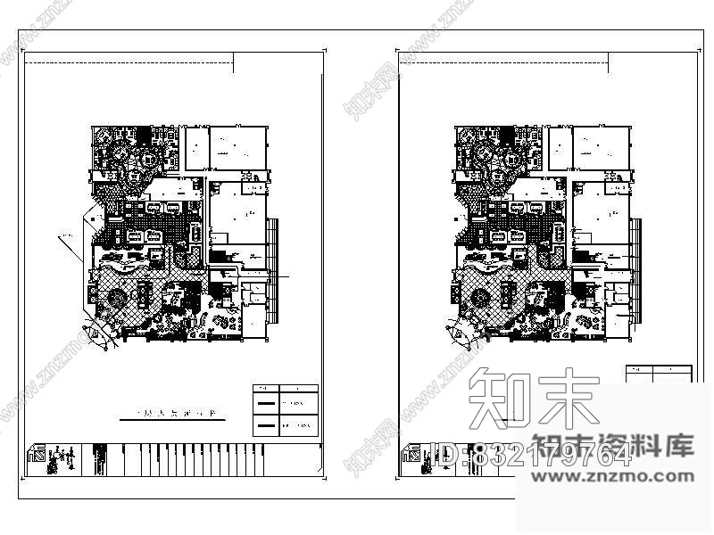 主题酒店室内平面图cad施工图下载【ID:832179764】