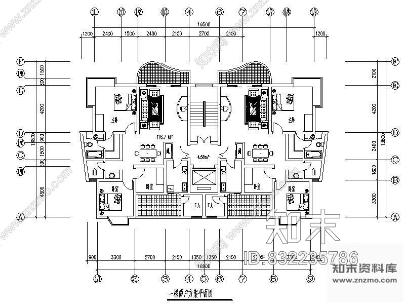 图块/节点近百套商品房户型平面布置图cad施工图下载【ID:832235786】