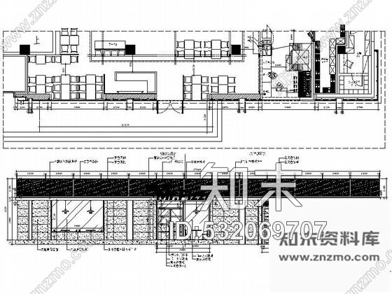 施工图山东时尚现代风格比萨店室内装修施工图cad施工图下载【ID:532069707】