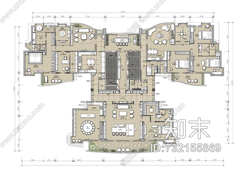 香港逸森建筑梧桐山陈先生私人豪宅丨效果图+设计方案+CAD施工图施工图下载【ID:732155869】