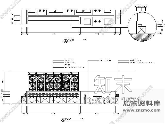 施工图江苏现代中式风格火锅餐厅设计图cad施工图下载【ID:532011571】