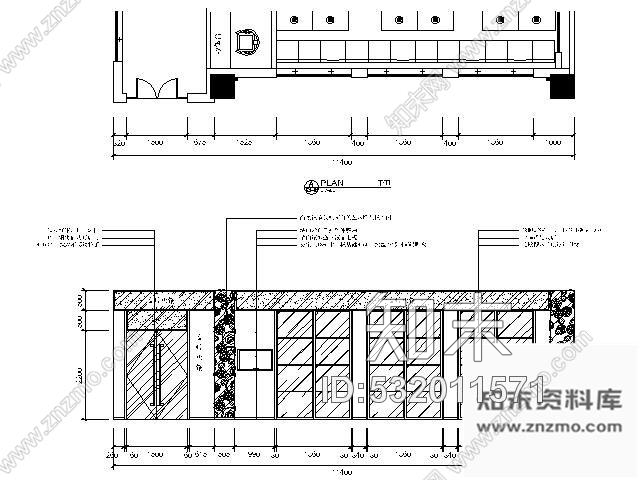 施工图江苏现代中式风格火锅餐厅设计图cad施工图下载【ID:532011571】