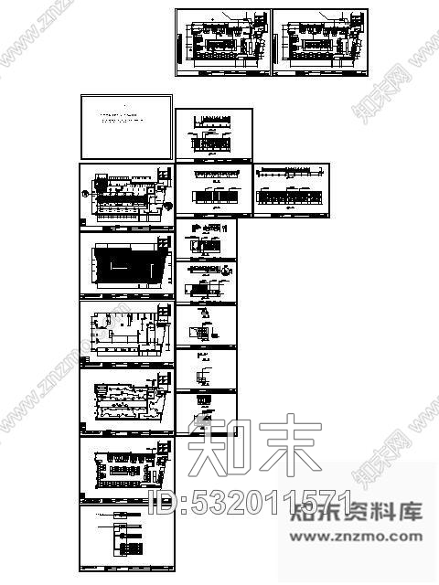 施工图江苏现代中式风格火锅餐厅设计图cad施工图下载【ID:532011571】