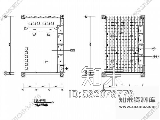 北京某商场信息员办卡处装修图cad施工图下载【ID:532078779】