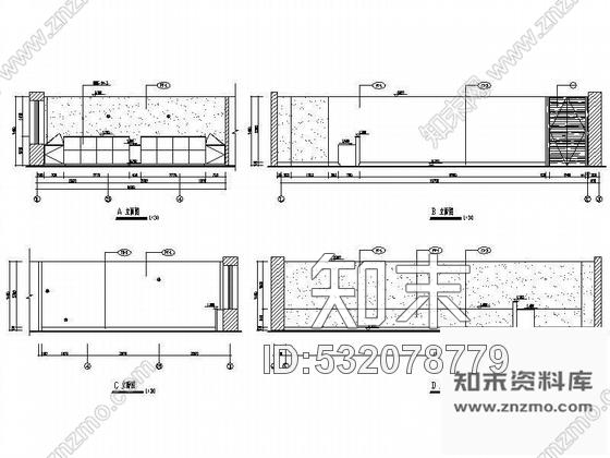 北京某商场信息员办卡处装修图cad施工图下载【ID:532078779】