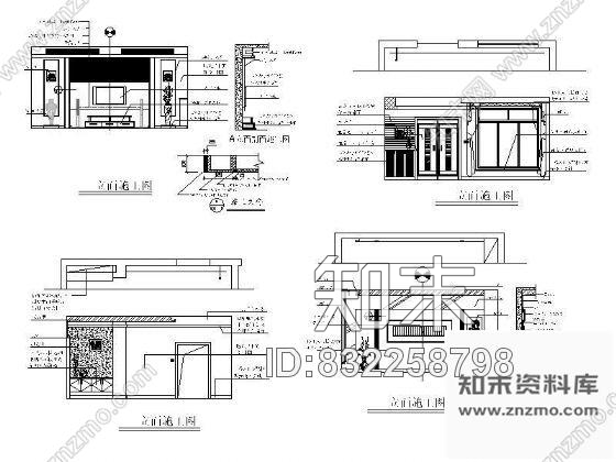 图块/节点客厅立面详图cad施工图下载【ID:832258798】