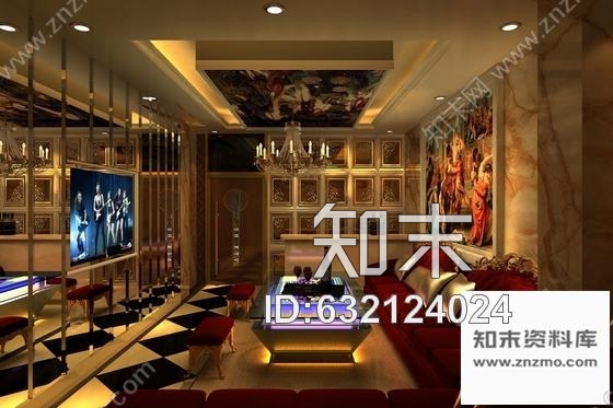 施工图湖南量贩式KTV主题娱乐场所室内施工图含效果图cad施工图下载【ID:632124024】