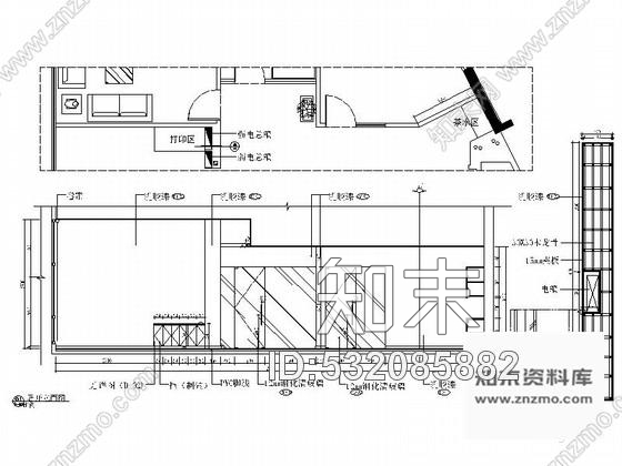 施工图佛山花园小区招商办公室室内装修图cad施工图下载【ID:532085882】