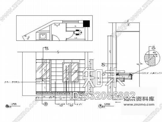 施工图佛山花园小区招商办公室室内装修图cad施工图下载【ID:532085882】