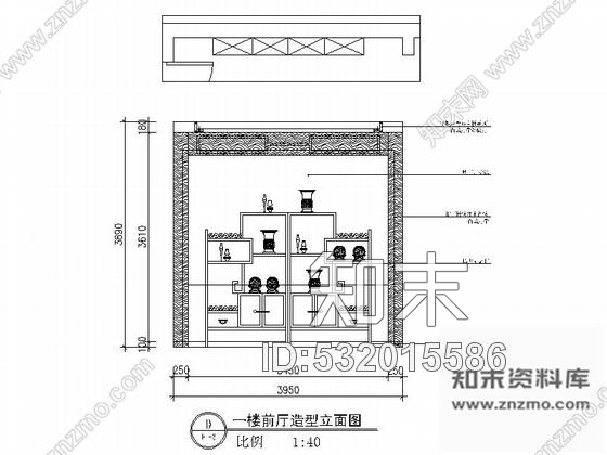 施工图绥中特色中式茶楼室内装修图含效果cad施工图下载【ID:532015586】