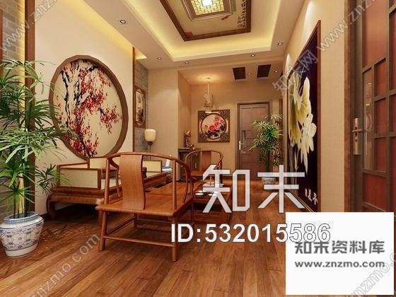 施工图绥中特色中式茶楼室内装修图含效果cad施工图下载【ID:532015586】