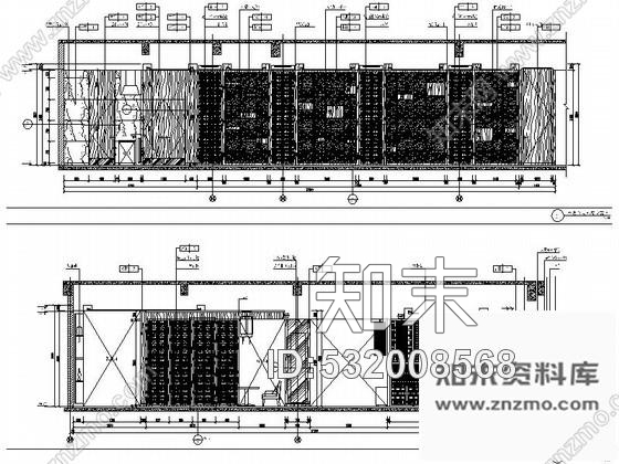 施工图新中式零点餐厅室内装修图cad施工图下载【ID:532008568】