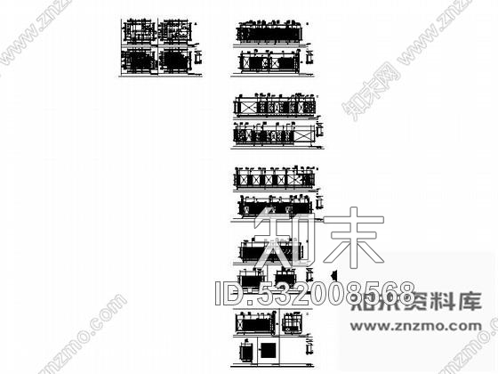 施工图新中式零点餐厅室内装修图cad施工图下载【ID:532008568】