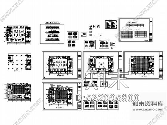 施工图山西第六层某办公空间室内装修图cad施工图下载【ID:532095800】