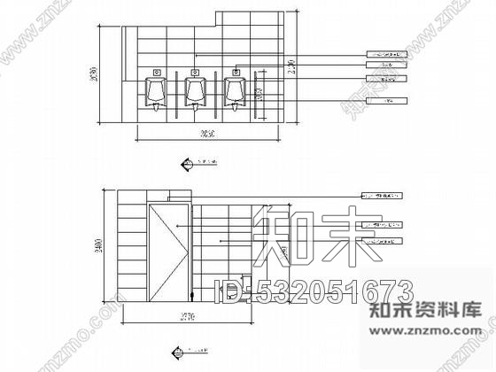 施工图酒店公共厕所室内装修图cad施工图下载【ID:532051673】