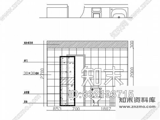 南宁某中式样板房卫生间立面含效果施工图下载【ID:832193715】