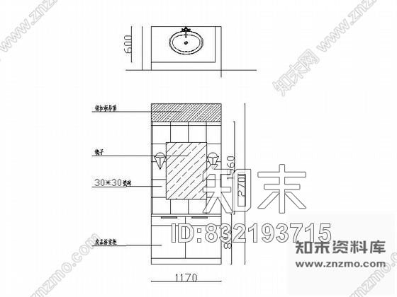 南宁某中式样板房卫生间立面含效果施工图下载【ID:832193715】