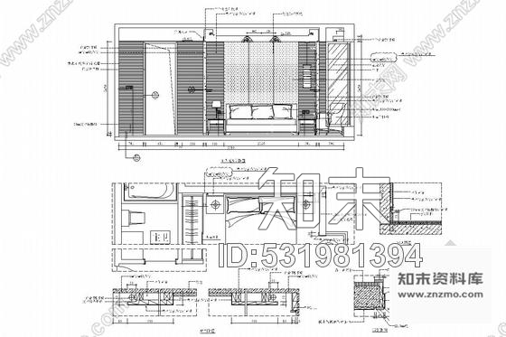 施工图福州地区标志性大型豪宅区现代风格两居室装修图含实景图cad施工图下载【ID:531981394】