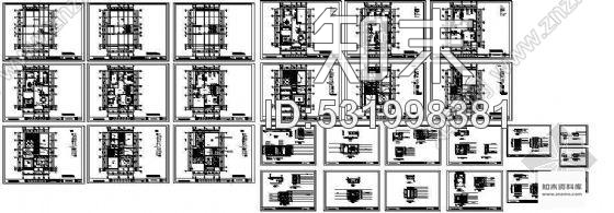 施工图一套中式风格两层别墅施工图cad施工图下载【ID:531998381】