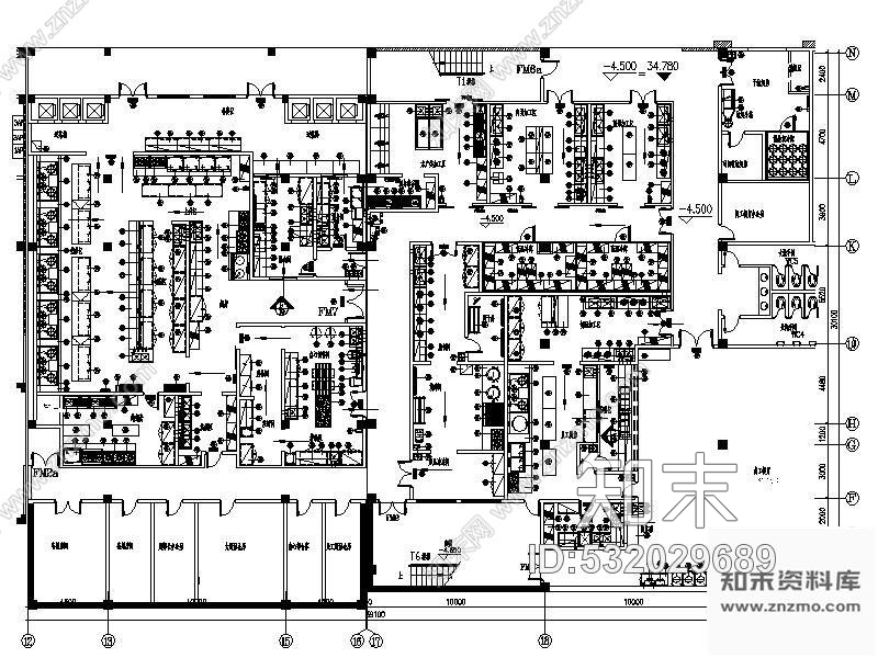 施工图广州某五星级度假大酒店厨房设备设计图施工图下