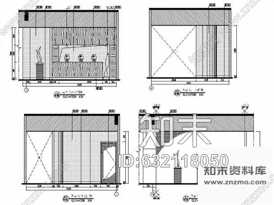 施工图超炫休闲会所室内设计装修图cad施工图下载【ID:632118050】