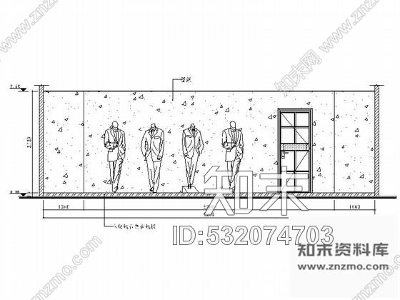 施工图某品牌男装店铺装修图cad施工图下载【ID:532074703】