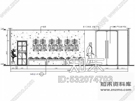 施工图某品牌男装店铺装修图cad施工图下载【ID:532074703】