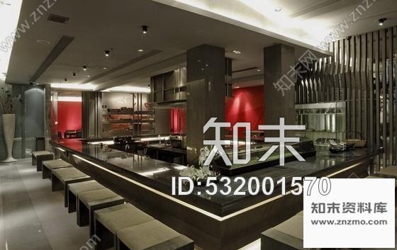 施工图上海某名品日本料理店室内装修施工图含实景cad施工图下载【ID:532001570】