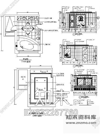 图块/节点某卫生间详图cad施工图下载【ID:832257760】