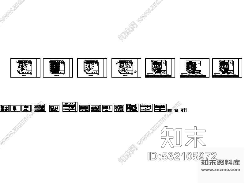 施工图某陶瓷展厅装修图(含效果)cad施工图下载【ID:532105972】