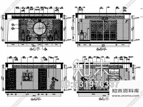 施工图四川高端典雅新中式风格三层别墅样板间室内装修施工图含高清实景图cad施工图下载【ID:531976337】