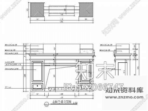 施工图南京160平日韩风格服装店装修CAD施工图含效果图cad施工图下载【ID:532066747】