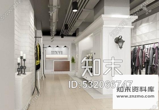 施工图南京160平日韩风格服装店装修CAD施工图含效果图cad施工图下载【ID:532066747】
