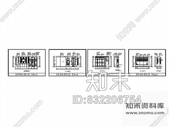 图块/节点现代主卧室立面图cad施工图下载【ID:832206754】
