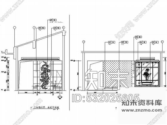 施工图东莞时尚商务酒店电梯厅及走廊CAD装修施工图施工图下载【ID:532025605】