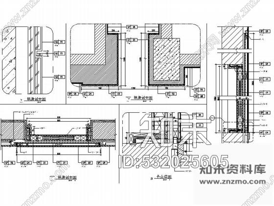 施工图东莞时尚商务酒店电梯厅及走廊CAD装修施工图施工图下载【ID:532025605】