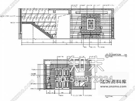 施工图江苏某现代中式双层别墅室内装修施工图含效果cad施工图下载【ID:531972324】