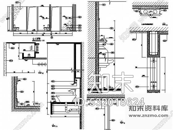 施工图120平米公共卫生间施工图cad施工图下载【ID:532018624】