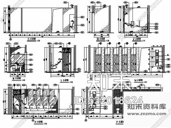 施工图120平米公共卫生间施工图cad施工图下载【ID:532018624】