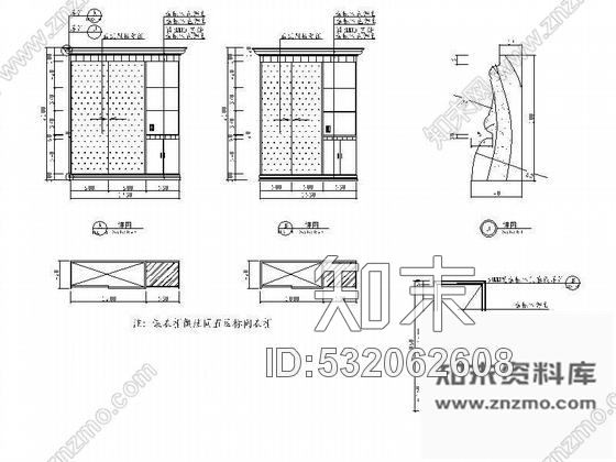 施工图某酒店欧式套房装修图cad施工图下载【ID:532062608】
