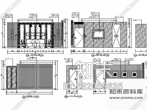 施工图山东某酒店三套间装修图cad施工图下载【ID:532055635】