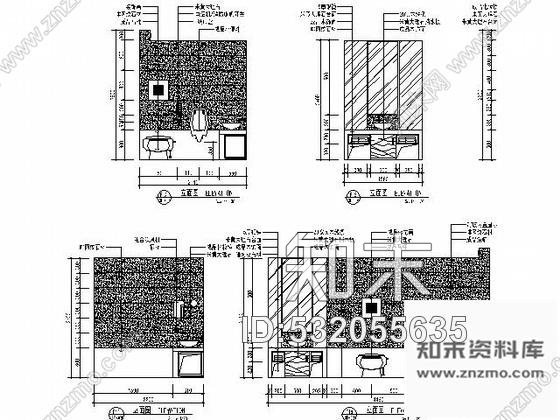 施工图山东某酒店三套间装修图cad施工图下载【ID:532055635】