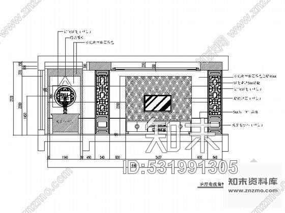 施工图新中式联排别墅室内装修图含实景cad施工图下载【ID:531991305】