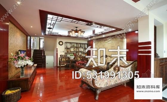 施工图新中式联排别墅室内装修图含实景cad施工图下载【ID:531991305】