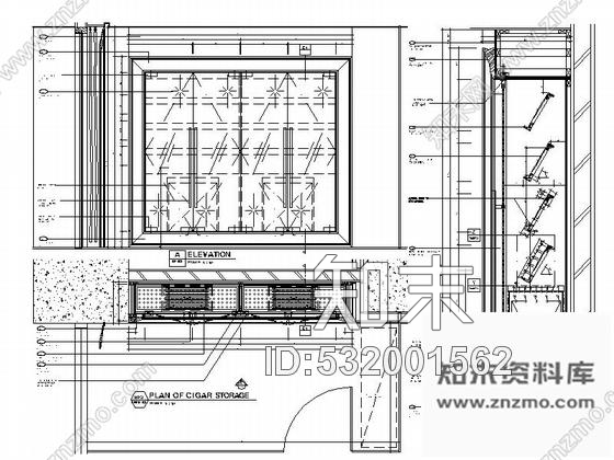 施工图优雅浪漫法式餐厅及雪茄吧室内装修图含效果图cad施工图下载【ID:532001562】