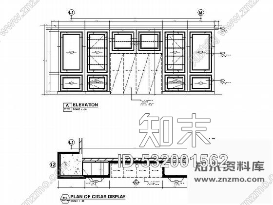 施工图优雅浪漫法式餐厅及雪茄吧室内装修图含效果图cad施工图下载【ID:532001562】