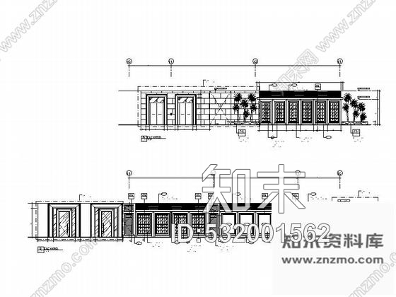 施工图优雅浪漫法式餐厅及雪茄吧室内装修图含效果图cad施工图下载【ID:532001562】