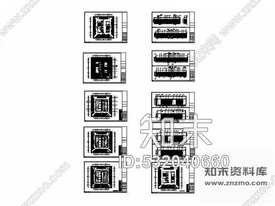 施工图重庆现代简约酒店公共通道室内设计施工图cad施工图下载【ID:532040660】